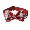 Red And Flower Style Female Dog Leash Set