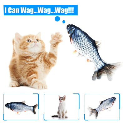 Pet Soft Electronic Fish Shape Cat Toy Electric USB Charging Simulation Fish Toys Funny Cat Chewing Playing Supplies Dropshiping