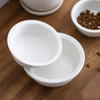 Pet food bowl ceramic double bowl