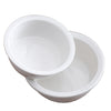 Pet food bowl ceramic double bowl