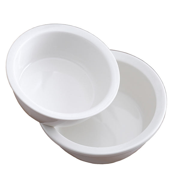 Pet food bowl ceramic double bowl