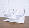 New Inclined Food Cat Ear Oblique Mouth Transparent Single Pet Bowl