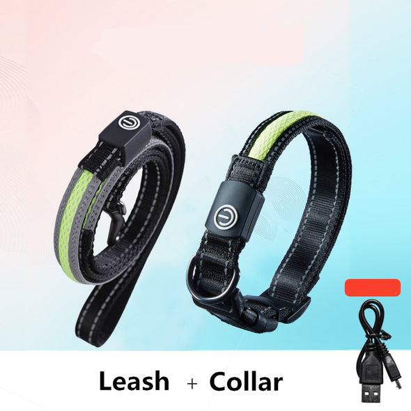 Dog luminous usb charging collar